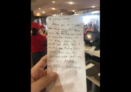 Cancer-stricken Jollibee customer's 'Thank you' note on receipt touches netizens' hearts